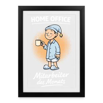 Pyjama de l’employé du ministère de l’Intérieur du mois - Affiche encadrée (27 × 37 cm) - noir - Devant