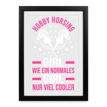 Steckenpferd Cheval de Hobby Cavalier - Affiche encadrée (27 × 37 cm) - noir - Devant