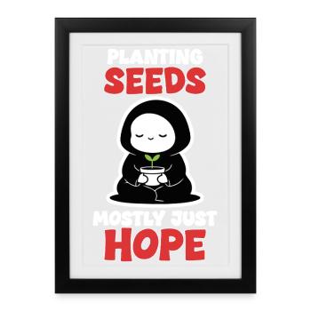 Hope Plant Planting Hope Manga Zen - Framed poster (27 × 37 cm) - black - Front
