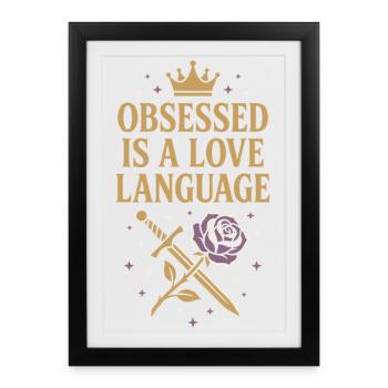 Romantasy Fantasy Romance Booktok Spicy Reader - Framed poster (27 × 37 cm) - black - Front