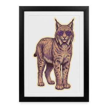 Lynx Wildcat Sunglasses - Framed poster (27 × 37 cm) - black - Front