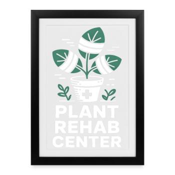 Centre de réhabilitation des plantes Sauveteuse de plantes Pfnaze - Affiche encadrée (27 × 37 cm) - noir - Devant