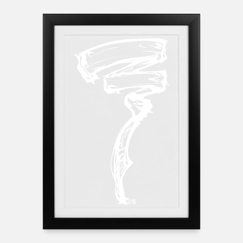 Energetic wind - Framed poster (27 × 37 cm) - black