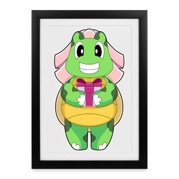 Mariage du forfait nuptial Turtle - Affiche encadrée (27 × 37 cm) - noir - Devant