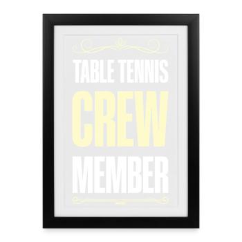Équipe de tennis de table - Affiche encadrée (27 × 37 cm) - noir - Devant