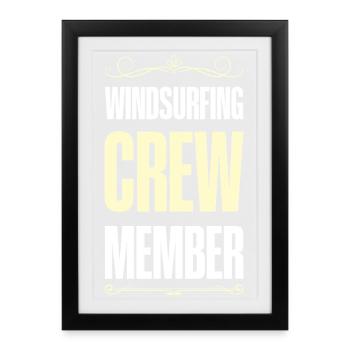 Windsurfing Crew - Gerahmtes Poster (27 × 37 cm) - Schwarz - Vorne