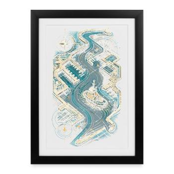Tugboats Tugboats - Framed poster (27 × 37 cm) - black - Front
