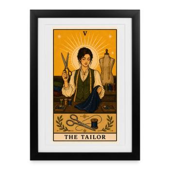 Seamstress | Sewing Fashion Craft Tarot - Framed poster (27 × 37 cm) - black - Front