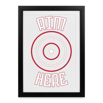 Dartpfeil de fléchettes - Affiche encadrée (27 × 37 cm) - noir - Devant