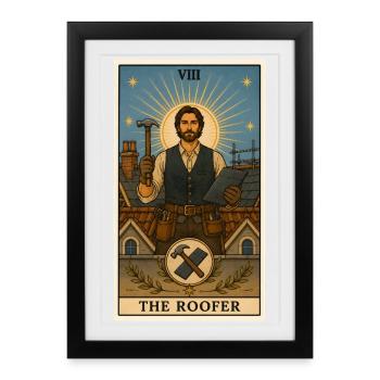 Roofers | Roof Craft Tarot - Framed poster (27 × 37 cm) - black - Front