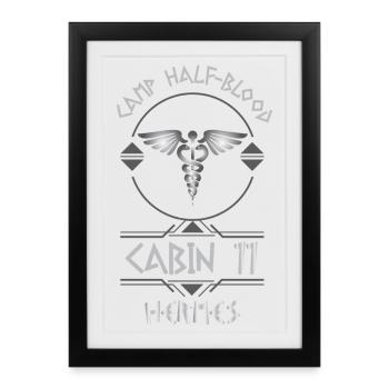 Cabin #11 in Camp Half Blood, Child of Hermes - Framed poster (27 × 37 cm) - black - Front
