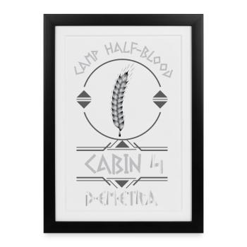 Cabin #4 in Camp Half Blood, Child of Demetra - Framed poster (27 × 37 cm) - black - Front