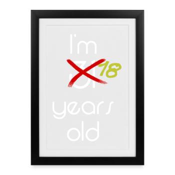 31 Years Celebration Graphic Style - Framed poster (27 × 37 cm) - black - Front