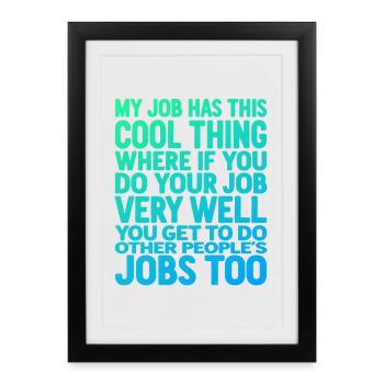 Meilleur collègue – Un design amusant pour le bureau - Affiche encadrée (27 × 37 cm) - noir - Devant