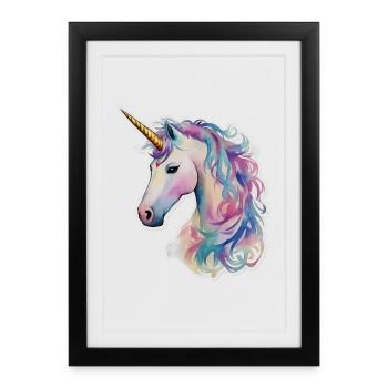 Unicorn - Framed poster (27 × 37 cm) - black - Front