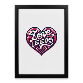 I love Leeds - Framed poster (27 × 37 cm) - black - Front