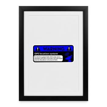 GPS alert and vehicle location - Framed poster (27 × 37 cm) - black - Front