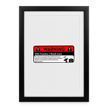 Dash Cam GPS Alert - Framed poster (27 × 37 cm) - black - Front