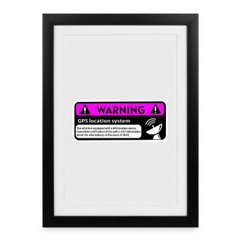 GPS Location Alert - Framed poster (27 × 37 cm) - black - Front