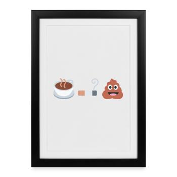 Coffee, cigarette, biscuit - Framed poster (27 × 37 cm) - black - Front