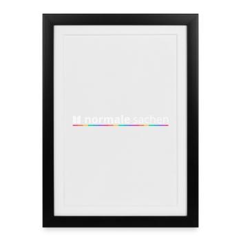 Normal Stuff Logo Rainbow - Framed poster (27 × 37 cm) - black - Front