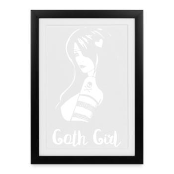 Goth Girl - Framed poster (27 × 37 cm) - black - Front
