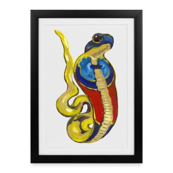 Cobra Ancient Egypt Deity - Framed poster (27 × 37 cm) - black - Front