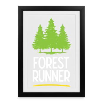 Forest Runner - Framed poster (27 × 37 cm) - black - Front