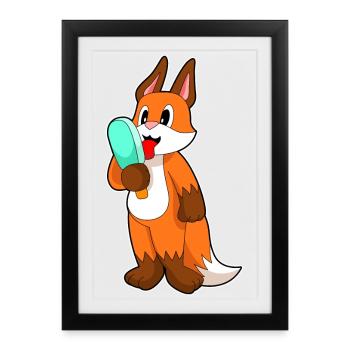 Fox popsicles - Framed poster (27 × 37 cm) - black - Front