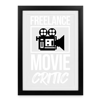 Films, Cineaste, Cinéma, Déclaration, Soirée cinéma, Caméra - Affiche encadrée (27 × 37 cm) - noir - Devant