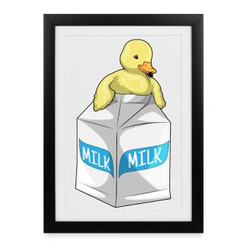 Lait de canard - Affiche encadrée (27 × 37 cm) - noir - Devant
