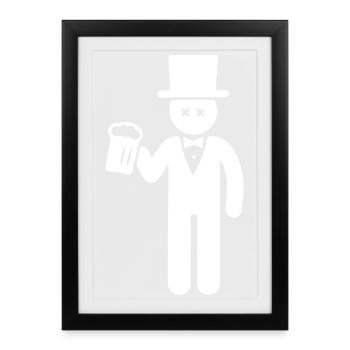 Groom Party Bachelor Party - Framed poster (27 × 37 cm) - black - Front
