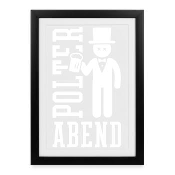 Bachelor party groom - Framed poster (27 × 37 cm) - black - Front