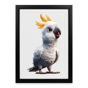 Parrot Macaw Parakeet Cockatoo Lover Parrots - Framed poster (27 × 37 cm) - black - Front