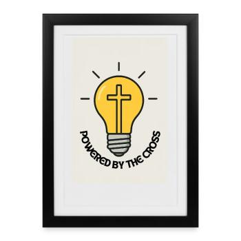 Jesus Power – Light that carries hope - Framed poster (27 × 37 cm) - black - Front