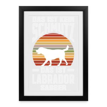 Astuces du Labrador - Affiche encadrée (27 × 37 cm) - noir - Devant