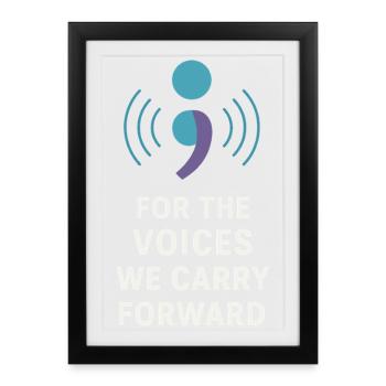 Suicide Loss Remembrance Walk Suicide - Framed poster (27 × 37 cm) - black - Front