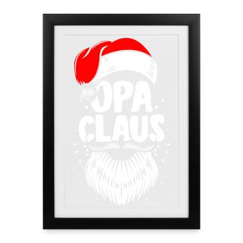 Noël Père Noël Grand-père Noël - Affiche encadrée (27 × 37 cm) - noir - Devant