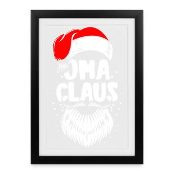 Santa Claus Grandma Claus Christmas - Framed poster (27 × 37 cm) - black - Front
