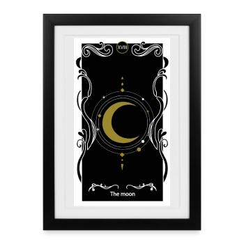 Moon - Framed poster (27 × 37 cm) - black - Front