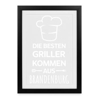 The best grillers come from Brandenburg Design - Framed poster (27 × 37 cm) - black - Front