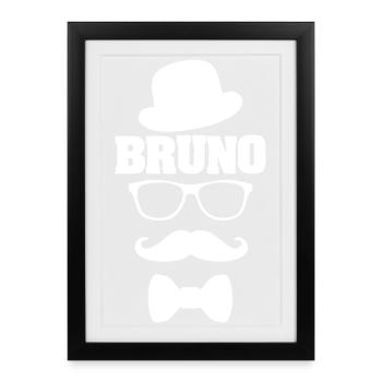 First name Bruno - Framed poster (27 × 37 cm) - black - Front
