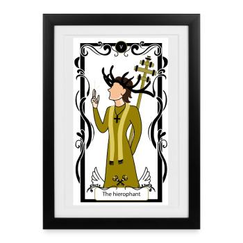The Hierophant - Framed poster (27 × 37 cm) - black - Front