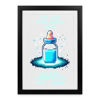 Co-Op Partner AFK | Dad wears anyway - Framed poster (27 × 37 cm) - black - Front