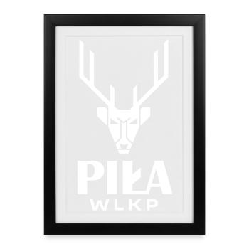 City Saw Deer Logo - Framed poster (27 × 37 cm) - black - Front