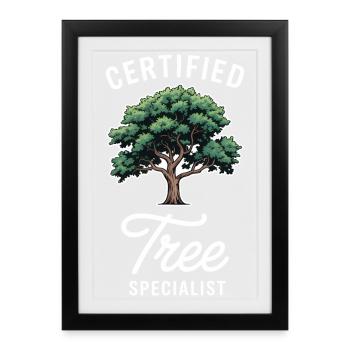 Arbres, proverbes, arbres, forêt, drôle, cadeau d’arbres - Affiche encadrée (27 × 37 cm) - noir - Devant