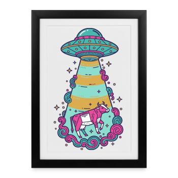 Symbole zen de la géométrie sacrée de la spiritualité - Affiche encadrée (27 × 37 cm) - noir - Devant