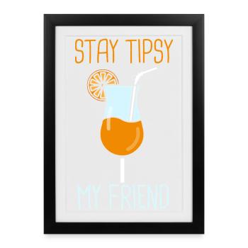 Serveur Barman Barchef - Affiche encadrée (27 × 37 cm) - noir - Devant