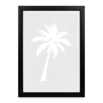 Personnalisez votre propre modèle de palmier - Affiche encadrée (27 × 37 cm) - noir - Devant