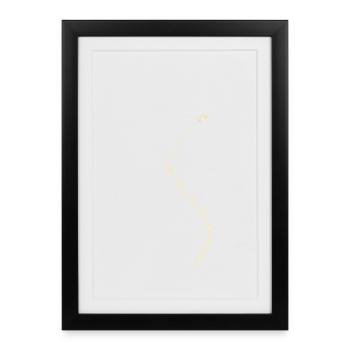 Veines dorées sur noir - Affiche encadrée (27 × 37 cm) - noir - Devant